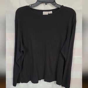 Forlaini International Plus 28/20W Blsck Ribbed Long Sleeve